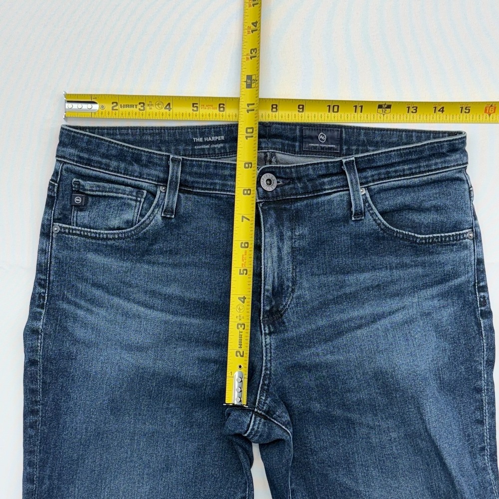 AG Adriano Goldschmied The‎ Harper Jeans Womens 28R Blue Straight Leg Dark Wash - Picture 4 of 9